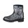Rind-Nappaleder-Stiefelette, silbergrau-metallic