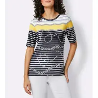 Shirt, marine-gelb