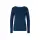 Designerski sweter z teksturowanym wzorem w paski, ciemnoniebieski