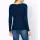 Designerski sweter z teksturowanym wzorem w paski, ciemnoniebieski