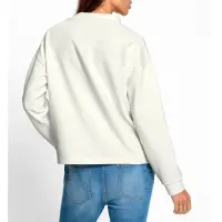 Sweatshirt m.platziertem Druck und Pailletten,ecru