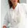 Sweatshirt m.platziertem Druck und Pailletten,ecru
