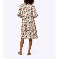 Druckkleid in Stufen-Optik, champagner-rosenquarz
