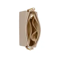 Handtasche m. Schmuckschließe, sand