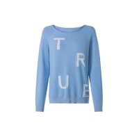 Jacquard-Pullover m. Glitzergarn, himmelblau-weiß