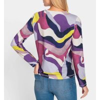 Rundhalsshirt m. Druckdessin, flieder-mauve