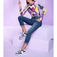 Rundhalsshirt m. Druckdessin, flieder-mauve
