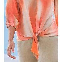 Druckbluse im Farbverlauf, elfenbein-hummer