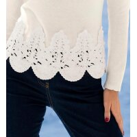 Pullover mit Kordel-Stickerei, ecru