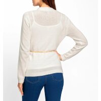 Cardigan with chain belt, ecru