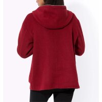 Wolljacke mit Strickeinsatz am Kragen, kirsche