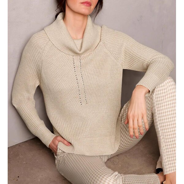 Viscose-Merino Pullover, beige-champagne