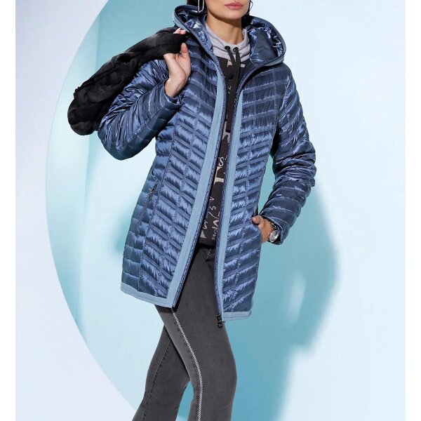 Daunen-Steppjacke, rauchblau