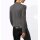 Openwork cardigan with faux leather insert, anthracite