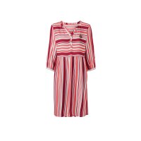 Print dress, red-coral-striped