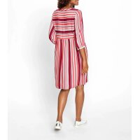 Druckkleid, rot-koralle-gestreift