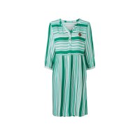Print dress, green-blue-green-striped