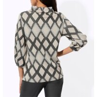 Jersey-Jacquardshirt, sand-anthrazit