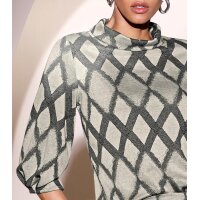 Jersey-Jacquardshirt, sand-anthrazit