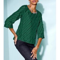 Crêpe slip-on blouse, moss