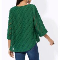 Crêpe slip-on blouse, moss