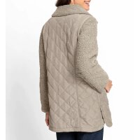 2-in-1-Steppjacke im Materialmix, sesam