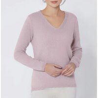 Kaschmir-Pullover, rosé-meliert