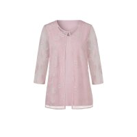 2-in-1-Shirt m. Blüten-Spitze, rosé