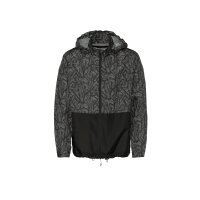 Herren-Freizeitjacke, schwarz-gemustert