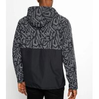 Herren-Freizeitjacke, schwarz-gemustert