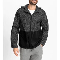 Herren-Freizeitjacke, schwarz-gemustert