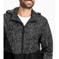 Herren-Freizeitjacke, schwarz-gemustert