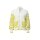 Jacquardstrickjacke, ecru-limone