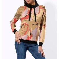 Пуловер, бежевый с принтом