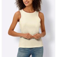 Shirttop m.Häkel-Abschlüssen, sand