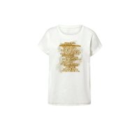 Shirt m.Lettering-Print und Glitzer, ecru