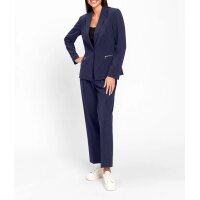 Trouser suit with pinstripes, navy