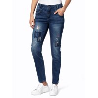 4-Pocket-Jeans m. Applikationen, blue-stone-washed