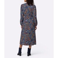 Sukienka z nadrukiem w stylu paisley, w kolorze koniakowo-aqua
