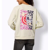 Sweatshirt with placed print, sand
