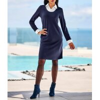 Jerseykleid in 2-in-1-Optik, marine