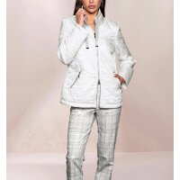 Outdoorjacke m. Steppung und Glitzer-Details, weiß