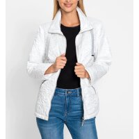 Outdoorjacke m. Steppung und Glitzer-Details, weiß