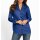 Rüschenbluse aus Satin, royalblau