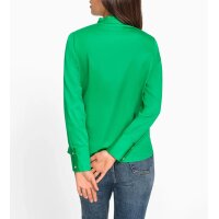 Rüschenbluse aus Satin, grasgrün