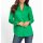 Rüschenbluse aus Satin, grasgrün