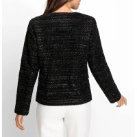 Strukturmuster-Blazer, schwarz