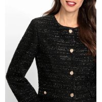 Strukturmuster-Blazer, schwarz