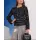 Strukturmuster-Blazer, schwarz