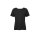 Round neck shirt with decorative trim, black